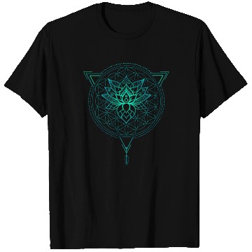Discover Lotus of Life Mandala in Geometric Triangle T Shirts