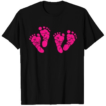 Discover Twin Baby Feet - Pregnancy - Maternity - Mom to be T Shirts