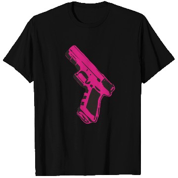 Discover Pink gun T Shirts