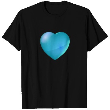 Discover Big heart, aqua blue T Shirts
