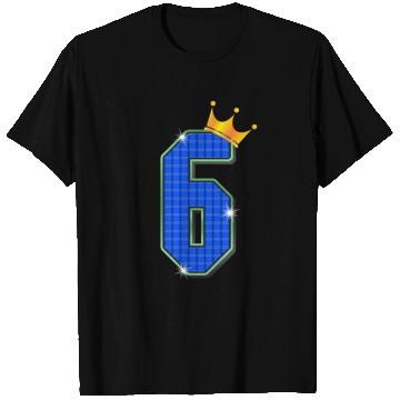 Discover Cool Shiny 6th Birthday Gold Crown Sparkles 6 Year T Shirts