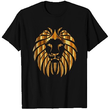 Discover Gold Lion Design T Shirts