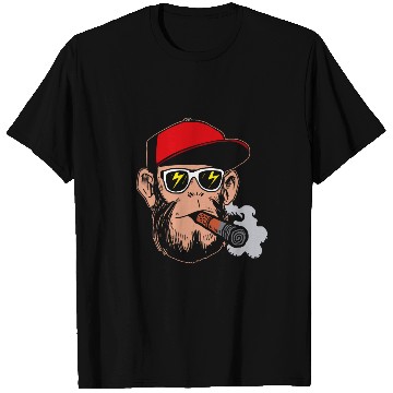 Discover Monkey smoke gift weed ganja T Shirts