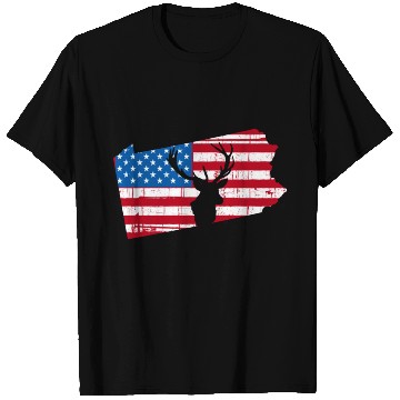 Discover American Flag Pennsylvania Deer Hunting T Shirts