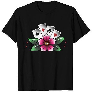 Discover Flower gambler tattoo T Shirts