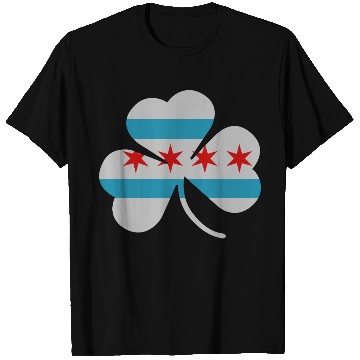 Discover Irish Chicago Flag Shamrock T Shirts
