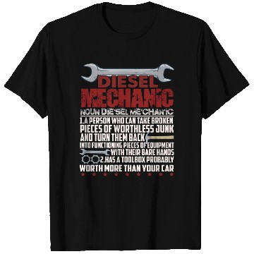 Discover Funny Diesel Mechanic Meaning T Shirts