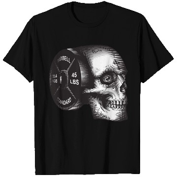 Discover Skull Barbell Plate T Shirts