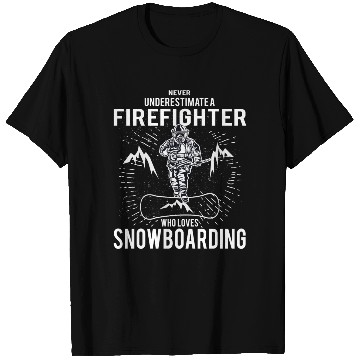 Discover Firefighter Snowboarding T Shirts