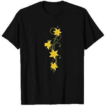 Discover Vibrant Yellow Daffodil Floral Pattern T Shirts