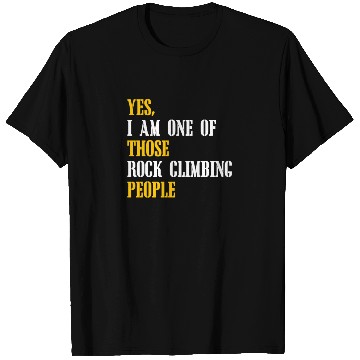 Discover Rock climbing people T Shirts