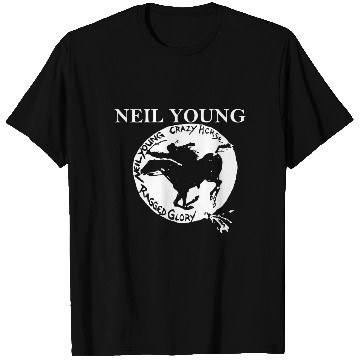 Discover Neil Young Crazy Horse Unisex Retro Rock Horse T Shirts