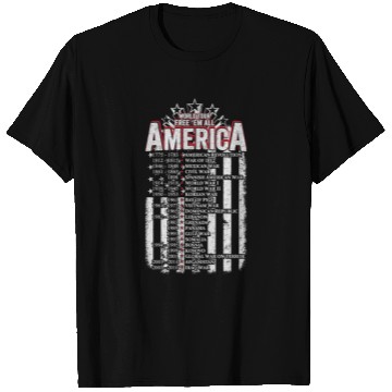 Discover Veteran - World tour free em all America T Shirts