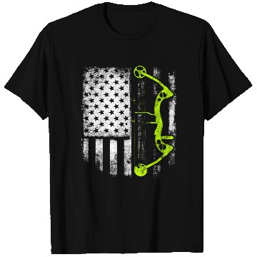 Discover Archery Compound Bow USA Flag T Shirts