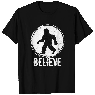 Discover Bigfoot Believe Sasquatch Yeti Believer Science Fiction T Shirts