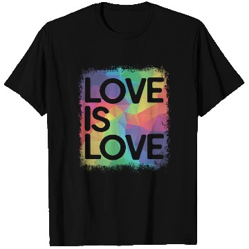 Discover Love is Love Geometric LGBT Gay Pride T Shirts