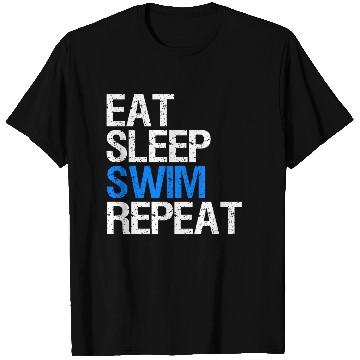 Discover Eat Sleep Swim Repeat Gift Swim Coach. T Shirts