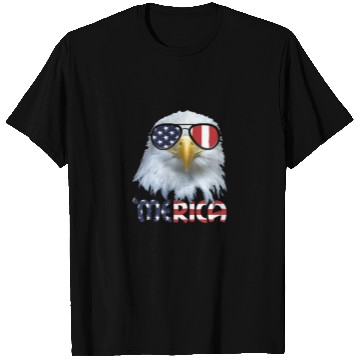 Discover American Eagle 4th July US Merica Election Gift T Shirts