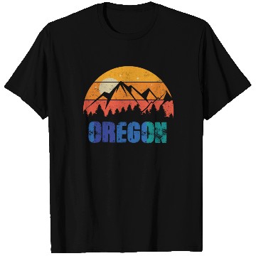 Discover Retro Vintage Oregon With Mountain And Forest T Shirts