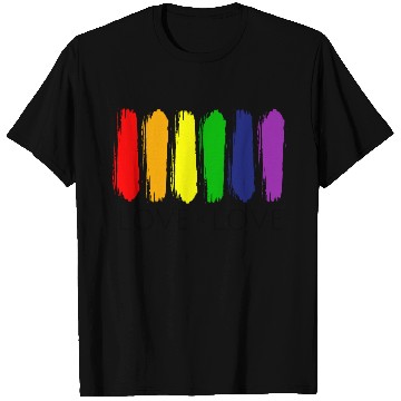 Discover Love is Love Painting Rainbow LGBT Gay Pride T Shirts