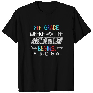 Discover 7th Grade Where the Adventure Begins T Shirts