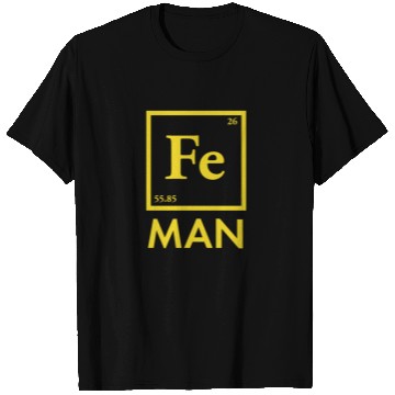 Discover funny iron man science chemistry fe T Shirts