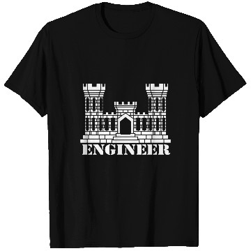 Discover US Army Engineer Branch Insignia Castle Veteran Gr T Shirts