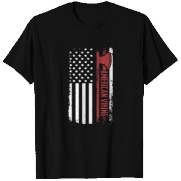 Discover American Viking Patriotic Axe Graphic Victory T Shirts