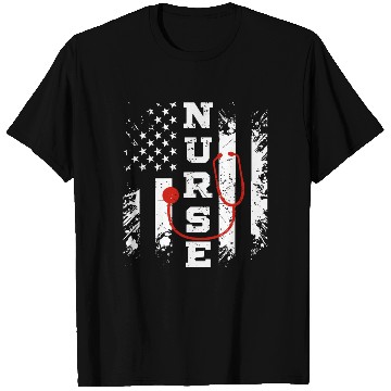 Discover Patriotic Nurse US flag Stethoscope - Nurse Gift T Shirts