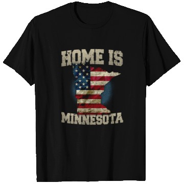 Discover Home is Minnesota USA US map gift unique fans Proud Strong Support T Shirts