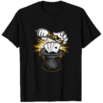Discover Magician Hat Wand & Magic Cards T Shirts