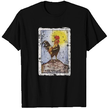 Discover El Gallo Mexican Loteria Bingo Card T Shirts