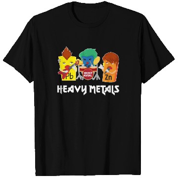Discover Funny Heavy Metals Chemistry Elements Rock Band T Shirts