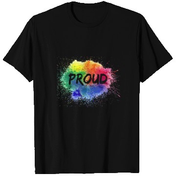 Discover PROUD Color Splash LGBT Gay Pride Rainbow T Shirts