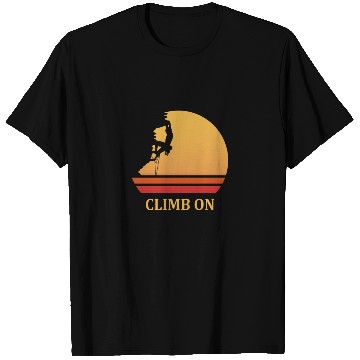 Discover climb on rock climbing T Shirts