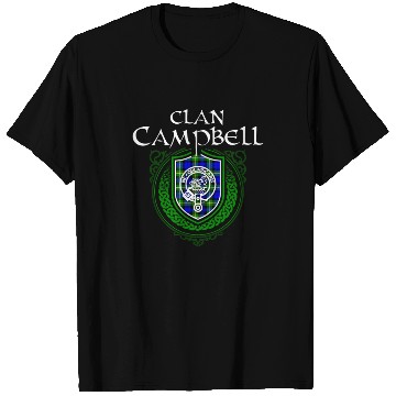 Discover Campbell Surname Scottish Clan Tartan Crest Badge T Shirts