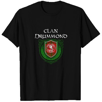 Discover Drummond Surname Scottish Clan Tartan Crest Badge T Shirts