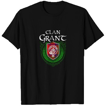 Discover Grant Surname Scottish Clan Tartan Crest Badge T Shirts