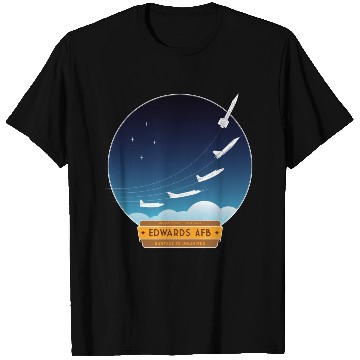 Discover Edwards Air Force Base - yellow and brown logo T Shirts