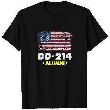 Discover DD-214 Us Armed Forces Alumni American Flag T Shirts