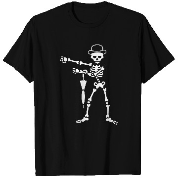 Discover Floss flossing skeleton bowler hat England London T Shirts