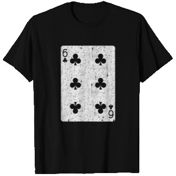 Discover six of clubs playing card T Shirts