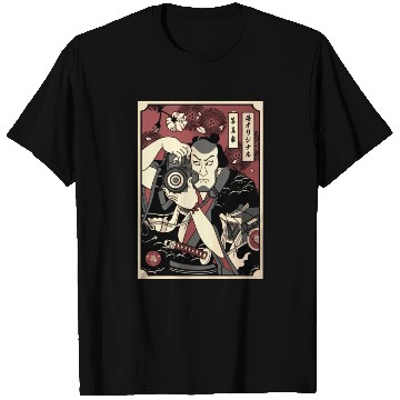 Discover PHOTOGRAPHER SAMURAI MEN PICTURE JAPANESE T Shirts