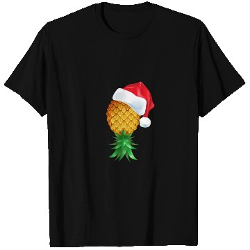 Discover Santa Hat Swinger Upside Down Pineapple T Shirts