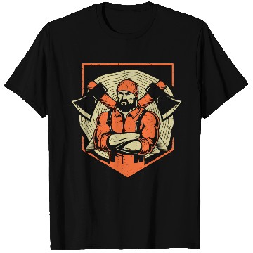 Discover LOGGER LUMBERJACK GIFT CHAIN SAW FOREST WOOD AX T Shirts