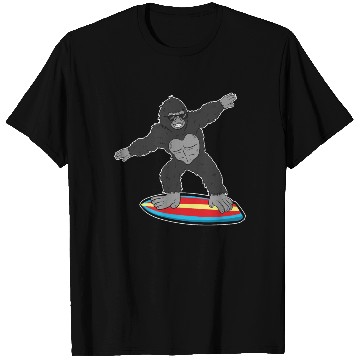 Discover Gorilla Mokey Ape Surfing Surf Gift & Present T Shirts