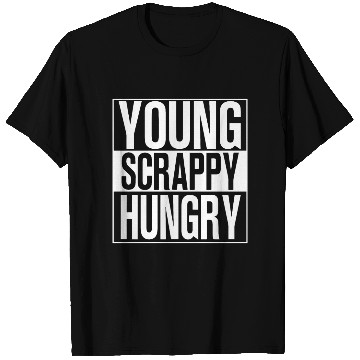 Discover young scrappy hungry black and white T Shirts chef
