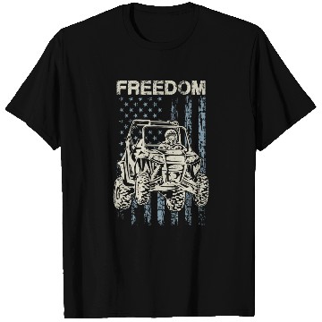 Discover UTV SxS Freedom Flag USA T Shirts