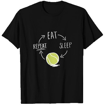 Discover Funny Tennis Player Gift Idea Eat Sleep Repeat T Shirts