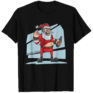 Discover Hail Santa Anti Christmas Satan Claus Xmas T-Shirts